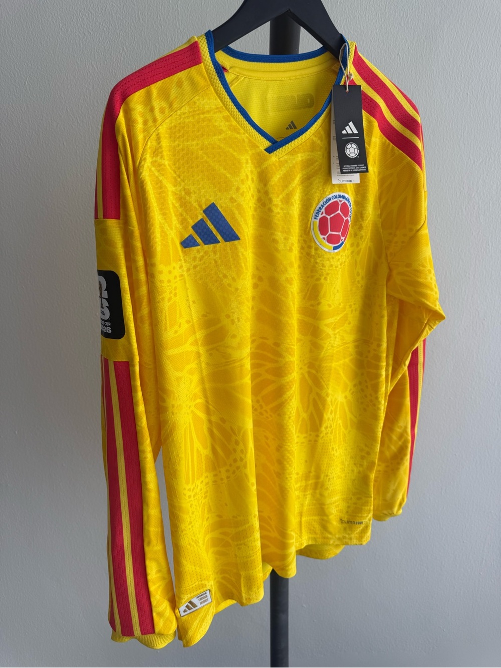 adidas Colombia 2026 Authentic Long Sleeve Jersey Men L World Cup NWT JZ8789